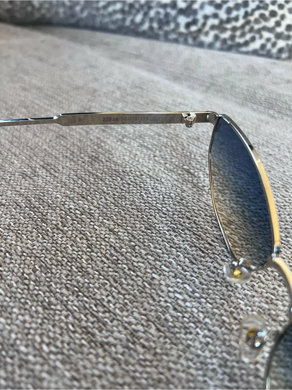 Dior Silver Frame Blue Gradient Sunglasses